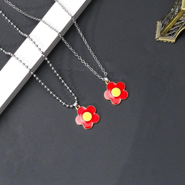 Pendentif Colliers Mode Doux Et Belle Petite Marguerite Fleurs Femmes BFF Collier Ami Cadeau Fête Bijoux