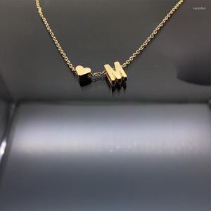 Collares con colgantes, collar de corazón pequeño y delicado a la moda, joyería con la primera letra del nombre de Alized, accesorios para mujer, regalo para novia