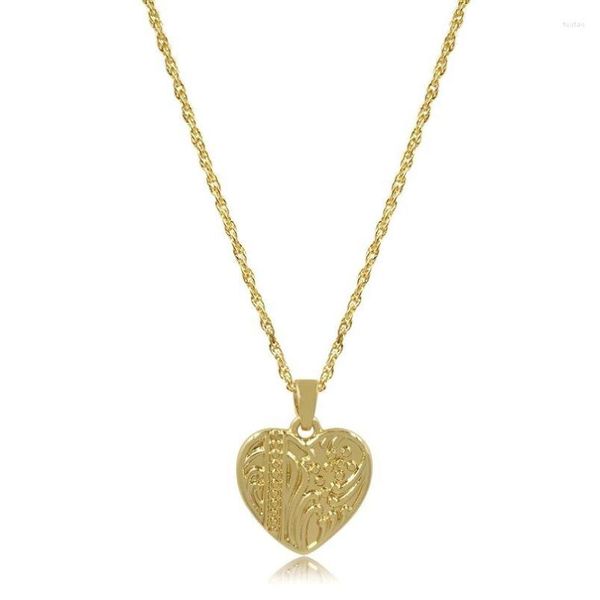 Collares con colgantes, collar con inicial delicada de corazón pequeño a la moda, gargantilla de Color dorado para mujer, regalo de joyería