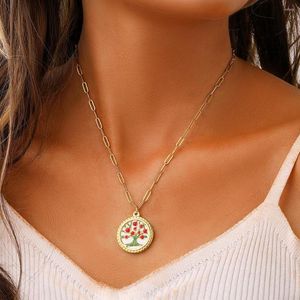 Colliers pendentifs Fashion Tree of Life for Women Accessment en acier inoxydable