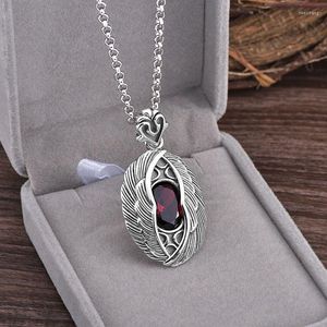 Pendentif Colliers Tendance de la mode Couleur Argent Incrusté Zircon Wing Collier pour hommes dominateur haut de gamme sens fête rue cadeau d'anniversaire