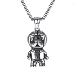 Pendentif Colliers Tendance De La Mode Titane Acier Collier Personnalité All-match Hip-Hop Personnage De Dessin Animé