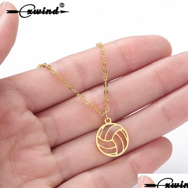 Colliers pendents Collier de volleyball de la mode