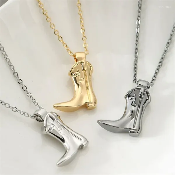 Colliers pendents Fashion Women Accessoires Collier Party Personnalité Cowboy Bottes de la Saint-Valentin Bijoux en gros de la Saint-Valentin