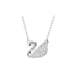 Colliers pendentif en cristal pour femmes, collier léger de luxe Y2K en forme de cygne en cristal blanc, cadeaux pour filles