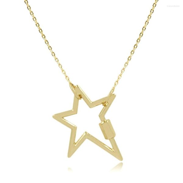 Colliers de pendentif Fashion Femmes Summer Simple Design Gold Color Collier Star Collier Party Jewerly Cadeaux pour