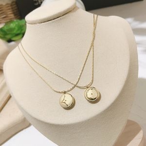 Colliers pendentifs en acier inoxydable pour femmes, collier ras du cou, chaîne plaquée or, pendentif, accessoires de bijoux de mariage, X357