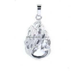 Hanger Kettingen Modieuze Natuurlijke Howliet Charm Healing Edelstenen Sieraden Groothandel Drop Delivery 202 Dh25G