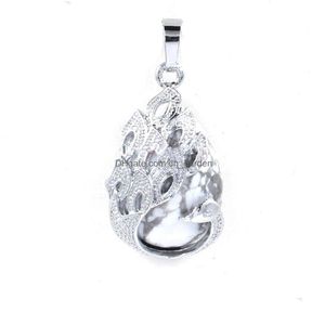 Hanger Kettingen Modieuze Natuurlijke Howliet Charm Healing Edelstenen Sieraden Groothandel Drop Delivery 202 Dh25G