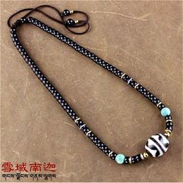 Pendentif Colliers Fengshui tibétain Dzi Cholers collier dent de tigre Pettern Daluo perle et coquilles de noix de coco mode bijoux fins 231010