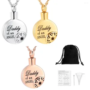 Hanger kettingen voor papa Memorial Keepsake Crematie Urn ketting RVS charme mens/huisdier as