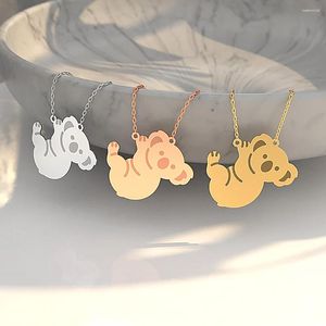 Hanger Kettingen Voor Vrouwen Schattige Koala Ketting Roestvrij Staal Dierenpatroon Choker Gepersonaliseerde Sieraden Party Gift Groothandel