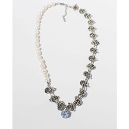 Colliers avec pendentif pour femmes, chaîne de cou, bijoux féminins, vente en gros, décorations naturelles, perle, pierre de cristal, vente en gros