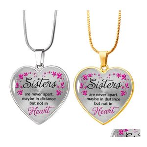 Pendentif Colliers Commerce Extérieur En Acier Inoxydable Collier Soeur Coeur Pêche Alliage Bijoux Porte-clés Personnalisé Drop Delivery Pendentifs Dhoqg