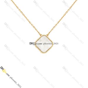 Collares colgantes Van Clover 18K Gold Checklace Diseñador de joyas para mujeres Titanium Steel-Plated Never Fade No Allergic, Store/21621802