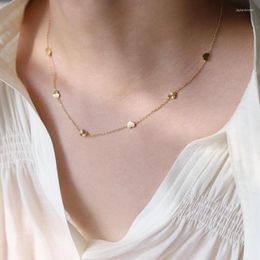 Hanger kettingen Frans gesneden hart roestvrij staal vintage mode ketting charme 18k goudplaten sieraden Bijoux