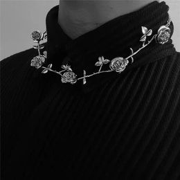 Anhänger Halsketten Französisch Retro Rose Dorn Halskette Männer Frauen Kette