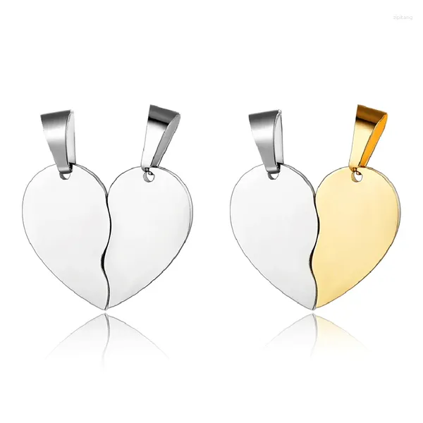 Pendentif Colliers Ami Charm Collier Or Argent Couleur Simple En Acier Inoxydable Coeur Femelle Unisexe Couple Cadeau D'anniversaire Avoir Des Cadeaux