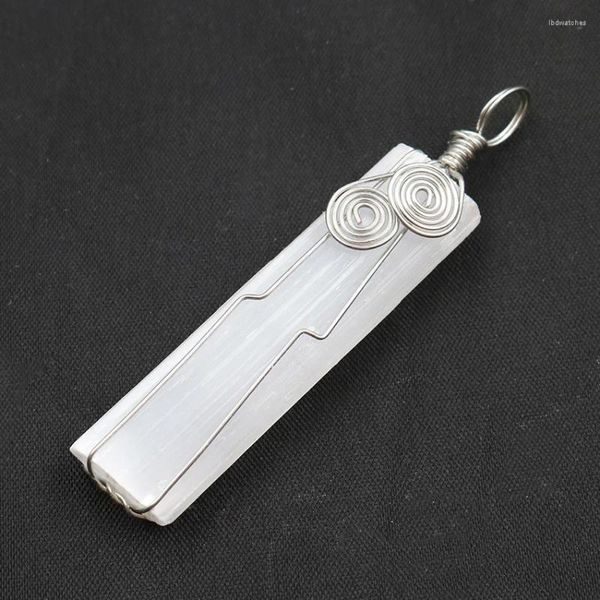 Colliers pendants fysl enveloppe de fil plaqué en argent gypse de forme irrégulière pour cadeau de fête accessoires modernes