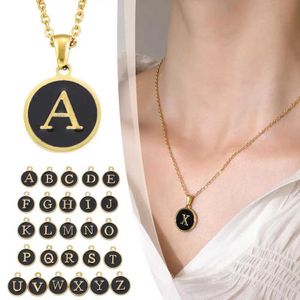 Colliers de pendentif G D Nouveau collier de la lettre vintage en acier inoxydable d'or d'origine Collier pendentif avec femelle Bijoux initiale de bijoux D240522