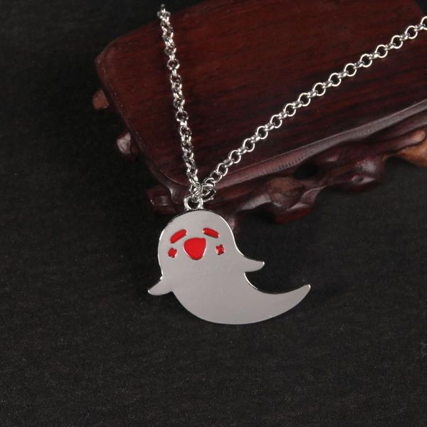 Collares pendientes Juego Genshin Impact Ghost Collar Rizuki Master HuTao Elf Gargantilla Cosplay Regalo Accesorios de disfraces Joyas para mujeres Hombres