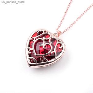 Colliers de pendentif Game Légende du collier Evil Eye Red Heart Pendant Lovers Amitié Gift Bijoux Accessoires 240408