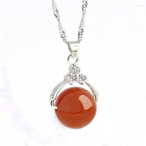 Colliers pendentifs Génération de graisse naturelle rouge rose cristal collier de perles simple style coréen femmes court tour de cou petits bijoux en gros