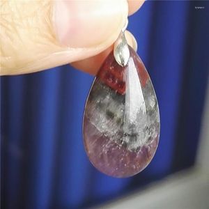 Pendentif Colliers Véritable Auralite Naturelle 23 Gemmes Pierre Cristal Goutte D'eau Perle Suspension Femme Dame 31x20x10mm