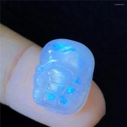 Hangende kettingen echte natuurlijk blauw lichte maansteen vrouw dame ketting genezende kristallen suspensie pi xiu 15 12 11mm