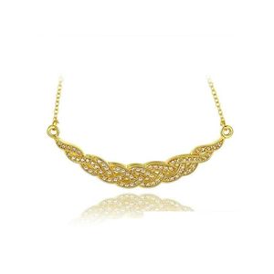 Hangende kettingen Geschenkschip Type 18k gouden plaat sieraden ketting Fit vrouwen GGN759 Geel vergulde witte edelsteen met ketens drop deli dhjjb