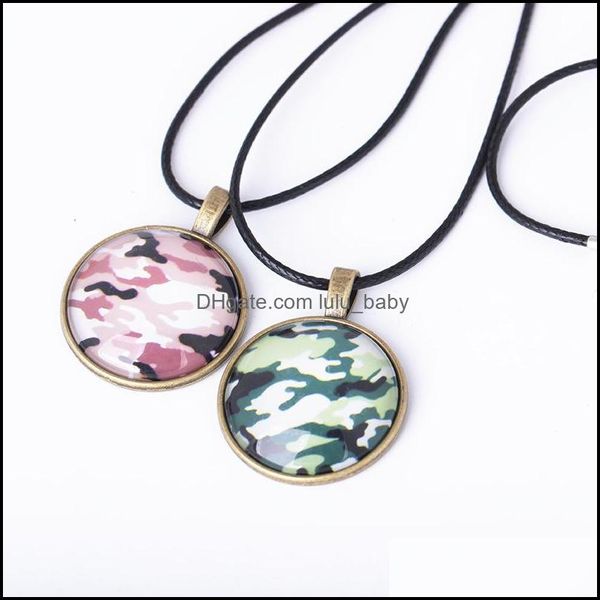 Pendentif Colliers Boule De Verre Collier Vintage Camouflage Temps Gem Drop Livraison 2021 Bébé Dhbyc