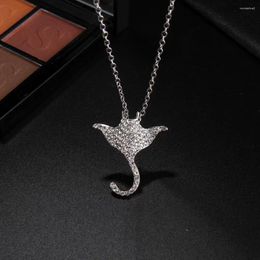 Hanger Kettingen Gojomem Vintage Manta Ray Vis Ketting Voor Vrouwen Meisjes Met Vol Kubieke Zirkoon Trendy Mode-sieraden Speciale Geschenken