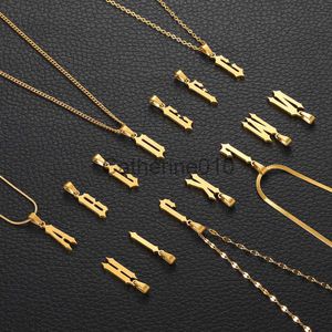 Hanger kettingen gouden kleur a-z alfabetbrief hanger ketting roestvrijstalen ketting choker kraag ketting voor vrouwen mode sieraden diy j230817