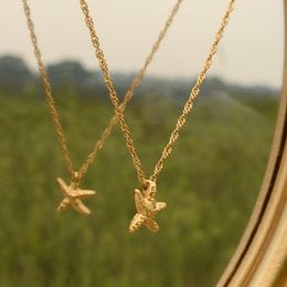 Hanger kettingen gouden kleur zee ketting voor vrouwen roestvrij staal schattig kawaii sierlijke sieraden kerstcadeau kinderen dropship