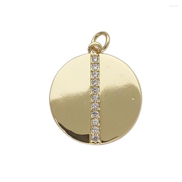Collares pendientes Color oro Vintage Hamsa Mano Sun Star Moon Charms Cubic Zirconia Collar chapado en cobre Accesorios para la fabricación de joyas
