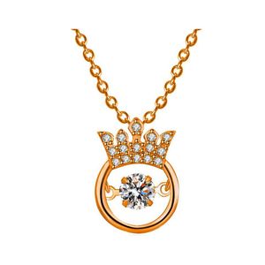 Pendentif Colliers Plaqué Or Sier De Luxe Zircon Cristal Coeur De L'océan Collier Pour Femmes Bijoux De Mariage Couronne Bdehome Drop Delive Dhlzs