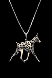 Colliers pendents Gold Silver 1pcs Doberman Movement Collier 3D Coupy Puppy Dog Lover Pendants Pendants Christmas Gift 73437155755