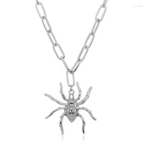 Pendentif Colliers Or Argent Couleur Grande Araignée Collier Boucles D'oreilles Ensemble Halloween Horreur Fête Charme Bijoux Pour Femmes