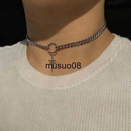 Pendentif Colliers Goth Choker Anneau Dague Collier Cosplay Grunge Gothique Punk Classique Sombre Fille Cadeau Bijoux Alternative Collier Minimaliste J230601