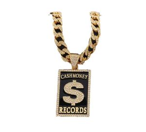 Colliers de pendentif Goth Dollar Sign Cash Money Recs