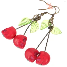 Collares pendientes Goth Pendientes Joyería Moda mujer Funky Punk Aleación Cherry Dangle Miss