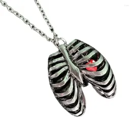 Colliers pendants Collier squelette rétro noir gothique crâne de crâne