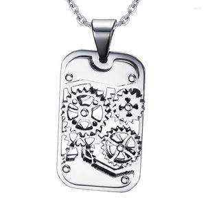 Hanger kettingen gotische punk ketting horloge tandwiel rechthoek sieraden