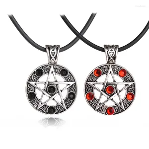 Pendentif Colliers Collier surnaturel gothique Pentagramme Pentacle Étoile à cinq branches Wicca Pagan Dean Winchester Bijoux vintage en gros