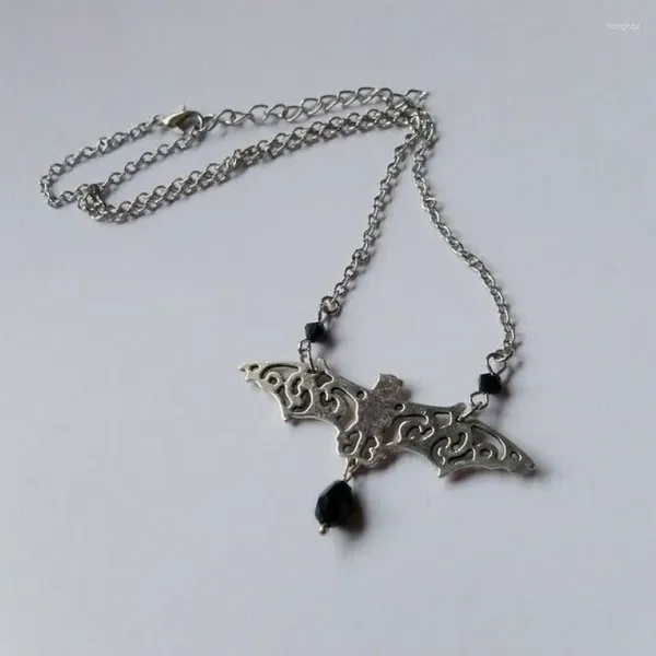 Colliers pendants gothiques vintage Halloween Black Bat steampunk Collier Filigree 2024 Bijoux de mode pour femmes