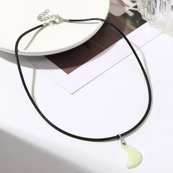 Collares colgantes Verde Luminoso Seta Amor- Hexágono Pareja Collar Piedra Natural Geométrica Moda Joyería Regalo