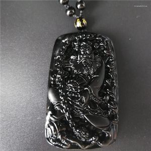 Pendentif Colliers Obsidienne Naturelle Riding Ghost Zhong Kui