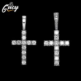 Colliers pendants Gucy 925 Collier en argent sterling pour femme Chain Men Classic M Diamond Cross Fashion Bijoux de luxe Gift 230817