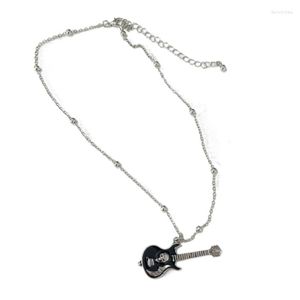 Hanger kettingen gitaar choker koele sleutelbeen ketting ketting mode nek sieraden legering materiaal voor punk man vrouw