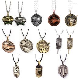 Hanger Kettingen GWTS Game Sieraden World Of Tanks Ketting Metalen Lederen Link Mannen Vrouwen Choker